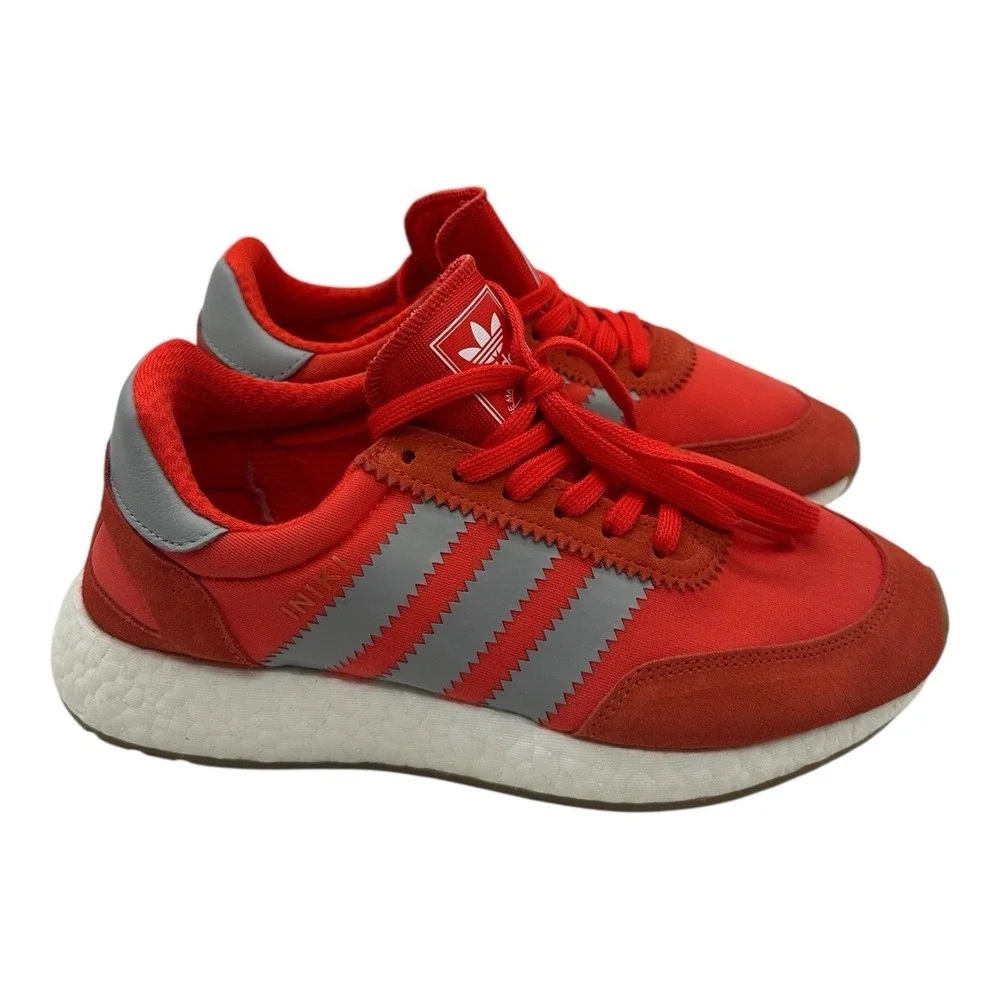 Adidas Iniki‎ Runner Boost Running Shoes Womens Sz 8.5 Orange Sneakers BA9998